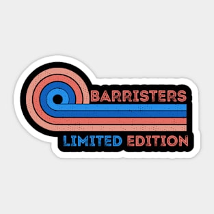 Barristers Limited Edition Retro Vintage - Present Birthday Ideas For Barristers Sticker
